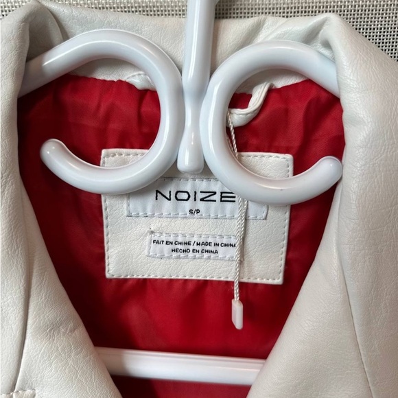 New! Noize Faux Leather Moto Jacket – White – Women’s Size S - Picture 5 of 10
